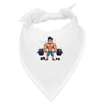 Der King unter den Hanteln - Bandana - Weiß - Vorne