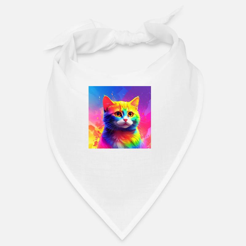 Cute rainbow coloured cat Bandana