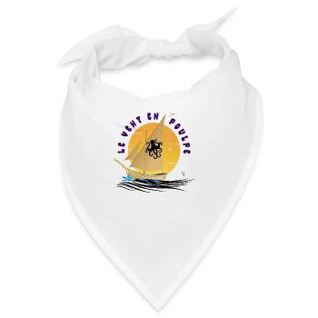 Boot Der Wind im Oktopus Einzigartiges Oktopus-Design - Bandana - Weiß - Vorne