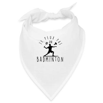 Ich kann nicht, ich habe Badminton. - Bandana - Weiß - Vorne