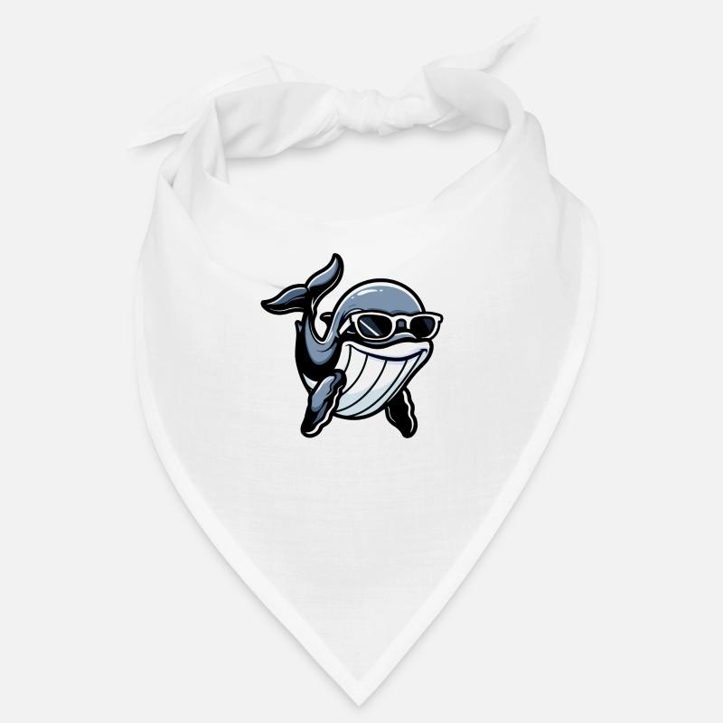 Baleine Bande Dessinée Cool - Bandana - blanc