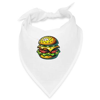 hamburger - Bandana - Weiß - Vorne
