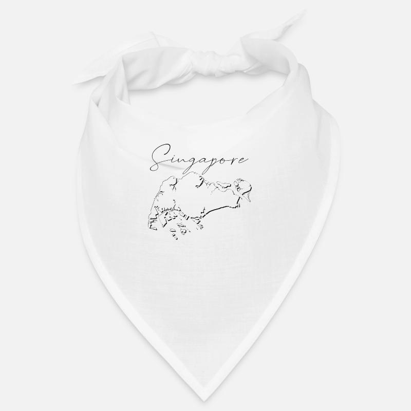 Carte de Singapour comme contour EN Bandana