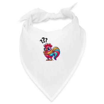 hahn gockel fragezeichen - Bandana - Weiß - Vorne