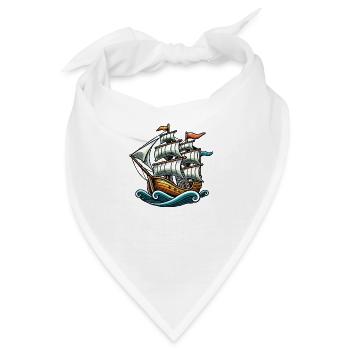 Schiff - Bandana - Weiß - Vorne