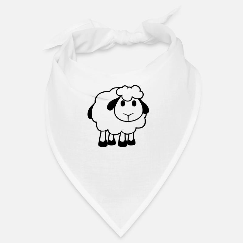 Schaf Baby Steht Süß Niedlich Lamm Kind Cool Comic Bandana