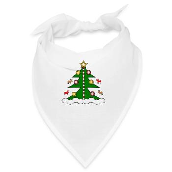 Christmas Tree - Bandana - Weiß - Vorne