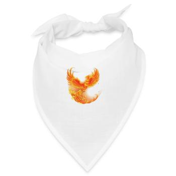 Cooler brennender Phönix - Bandana - Weiß - Vorne