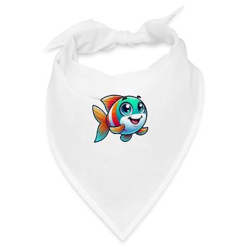 Fisch Comic - Bandana - Weiß - Vorne