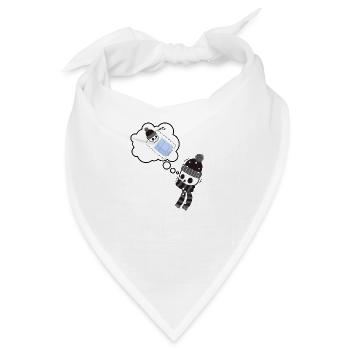 Warme Gedanken im Winter - Bandana - Weiß - Vorne