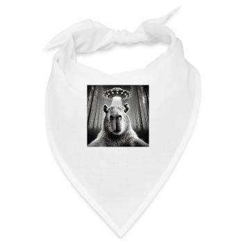 Lustiges Capybara UFOs Alien - Bandana - Weiß - Vorne