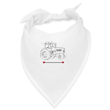 Traktor / Traktor / Traktor - Bandana - Weiß - Vorne