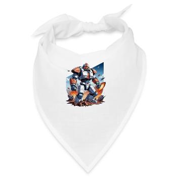 8-Bit Warrior - Bandana - Weiß - Vorne
