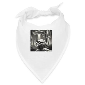 Lustiges Bartagame Selfie UFOs Alien - Bandana - Weiß - Vorne