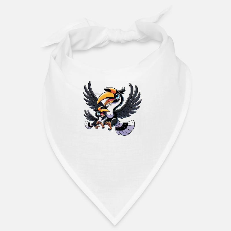 Nashornvogel Mutter und Kind Bandana