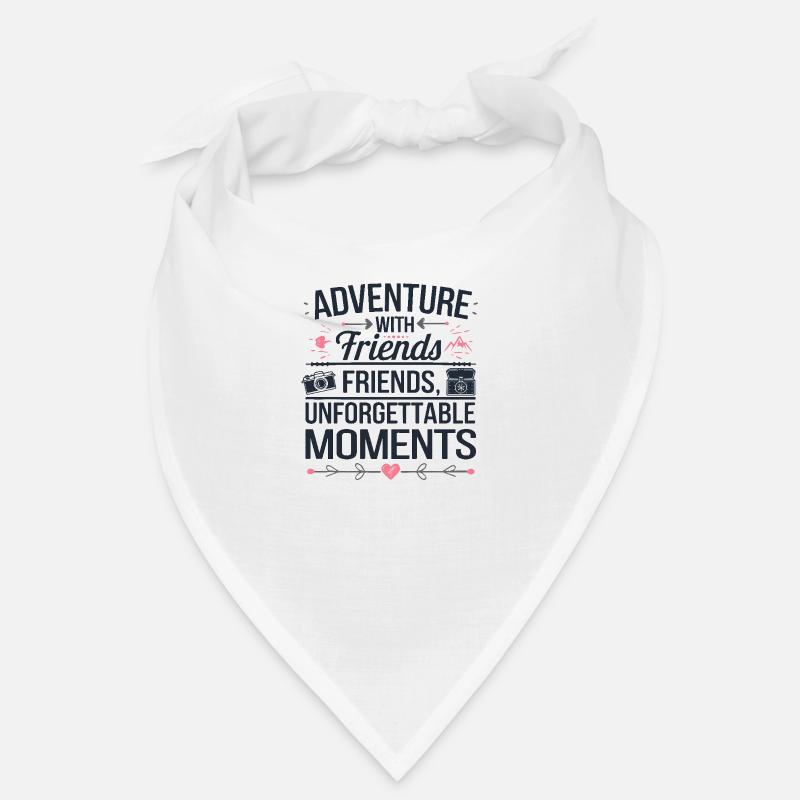 Abenteuer mit Freunden Reise Zitat Text Kunst Bandana