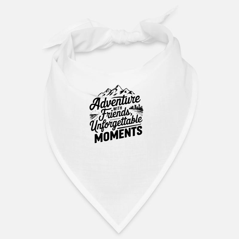 Abenteuer mit Freunden Reise Zitat Text Kunst Bandana