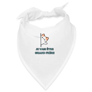 Ich werde großer Bruder sein - Bald großer Bruder - Bandana - Weiß - Vorne