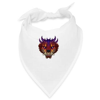 Oni Drache - Oni Dragon - Bandana - Weiß - Vorne