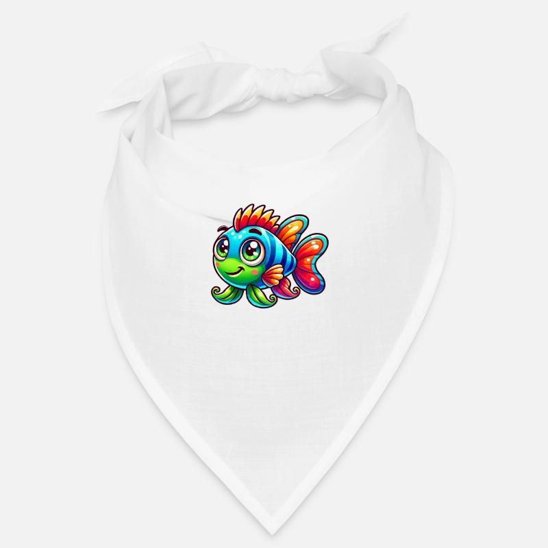 fish comic - Bandana - Weiß
