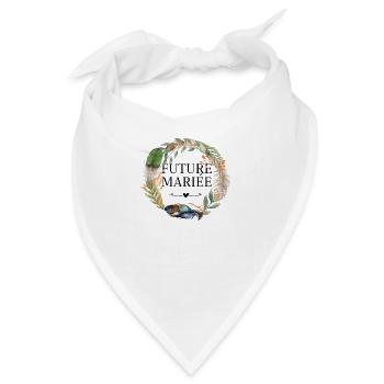 Krone Boho-Blumen für die zukünftige Braut - Bandana - Weiß - Vorne