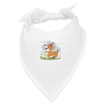 Cute dog - Bandana - Weiß - Vorne
