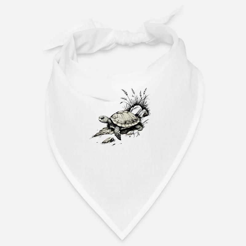 Schildkröte - Bandana - Weiß