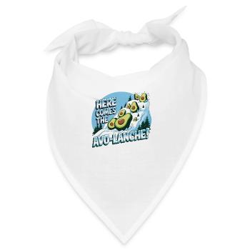 Hier kommt die Avo-Lanche - Bandana - Weiß - Vorne