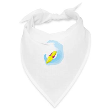 Surfbrett - Bandana - Weiß - Vorne