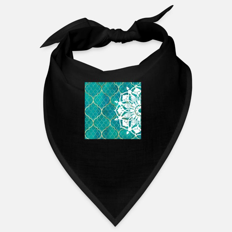 Teal Mandala Moroccan Art Bandana