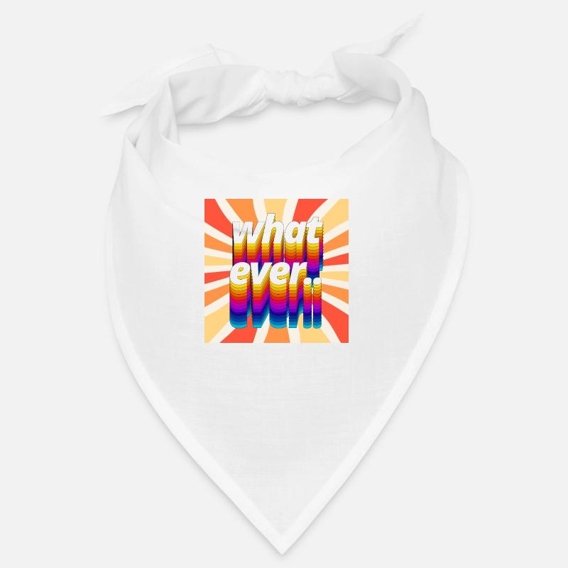 Retro Colourful "Whatever" Typography Design Bandana