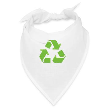 Recycling - Bandana - Weiß - Vorne
