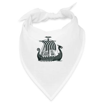 wikinger schiff - Bandana - Weiß - Vorne