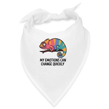 Bunte Chamäleon-Emotionen - Bandana - Weiß - Vorne