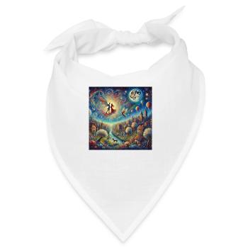 Liebende im Flug - Bandana - Weiß - Vorne
