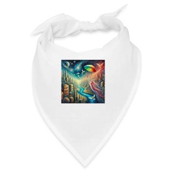 Der leuchtende Regenschirm - Bandana - Weiß - Vorne