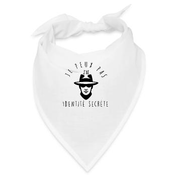 Ich kann nicht, ich habe eine geheime Identität. - Bandana - Weiß - Vorne