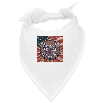 Bitcoin, USA, eagle - Bandana - Weiß - Vorne