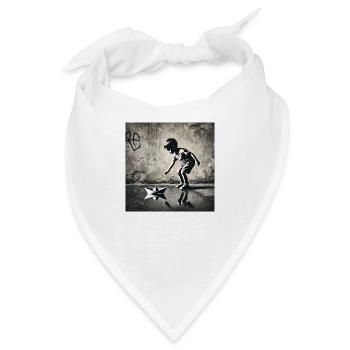 Kein Banksy - Kindheit in der Pfütze - Bandana - Weiß - Vorne