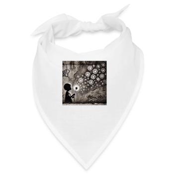 Kein Banksy - Wünsche in den Sternen - Bandana - Weiß - Vorne