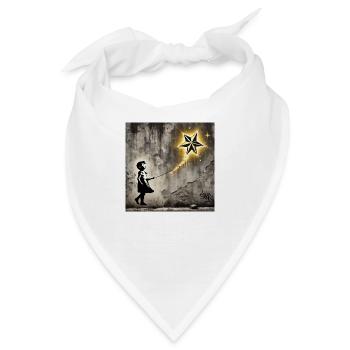 Kein Banksy - Sterne im Wind - Bandana - Weiß - Vorne