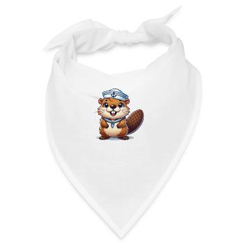 biber matrose kapitän - Bandana - Weiß - Vorne