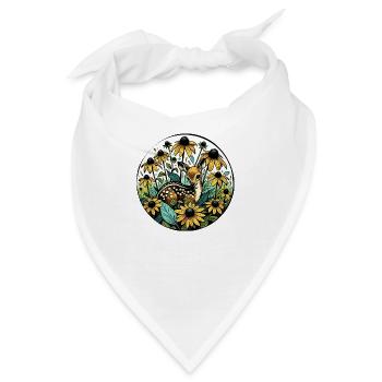 Frühlingsblumen Frühling Rehkitz Naturliebhaber - Bandana - Weiß - Vorne
