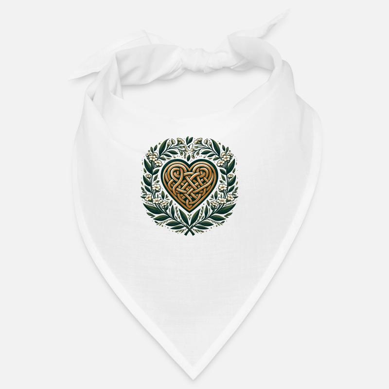 Celtic Art Heart Springtime Druid Pagan Artwork Bandana