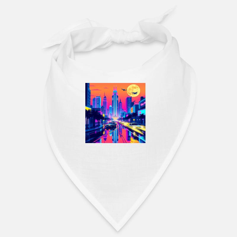 Retro Wave Cityscape: A Nostalgic Journey Through Bandana