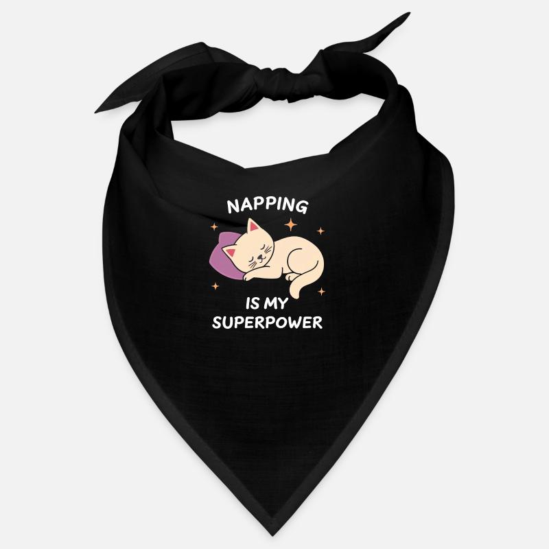 Cute Cat Sleeping on a Pillow Bandana