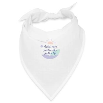 Positive Vibes Beruhigende ästhetische Achtsamkeit - Bandana - Weiß - Vorne