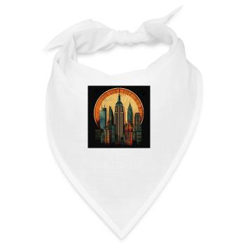 New York Art Deco - Bandana - Weiß - Vorne