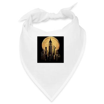 New York gold 2 - Bandana - Weiß - Vorne