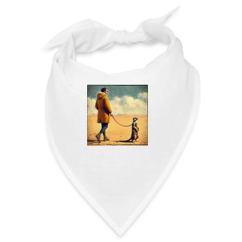 Spaziergang mit Erdmännchen - Bandana - Weiß - Vorne